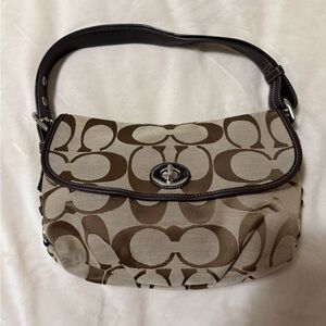 Coach Signature Monogram Shoulder Bag